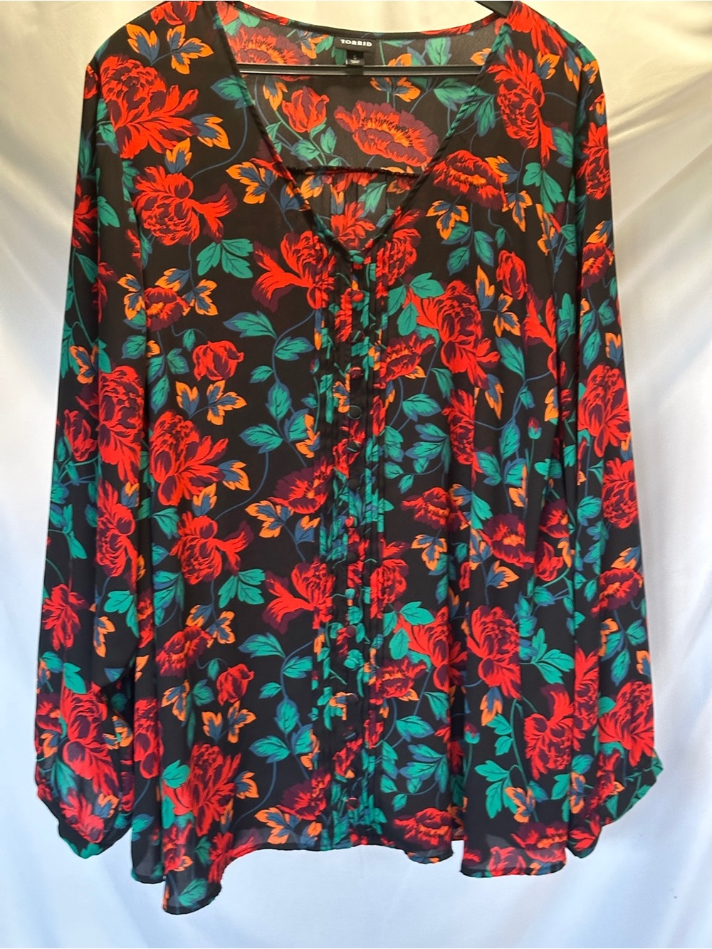 Vibrant Torrid Floral Blouse